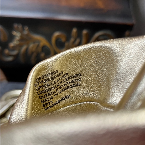 J. Crew Menorca padded twist-knot sandals in metallic gold leather  -8 - Picture 8 of 8